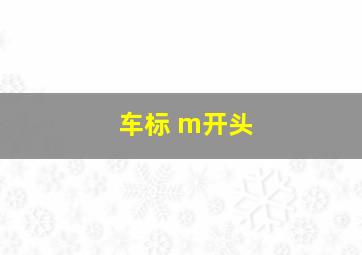 车标 m开头